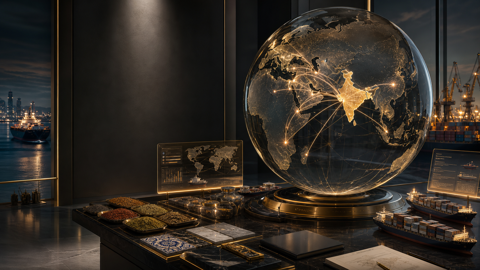 Aarav Premium B2B Export Command Dashboard